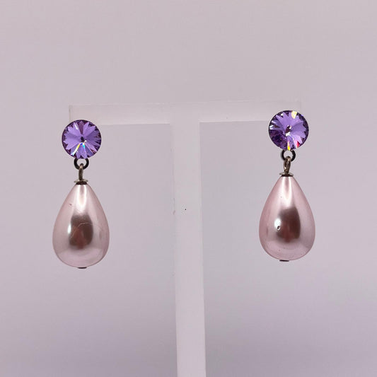30734 Vintage Swarovski Kristallen Ohrstecker 30mm