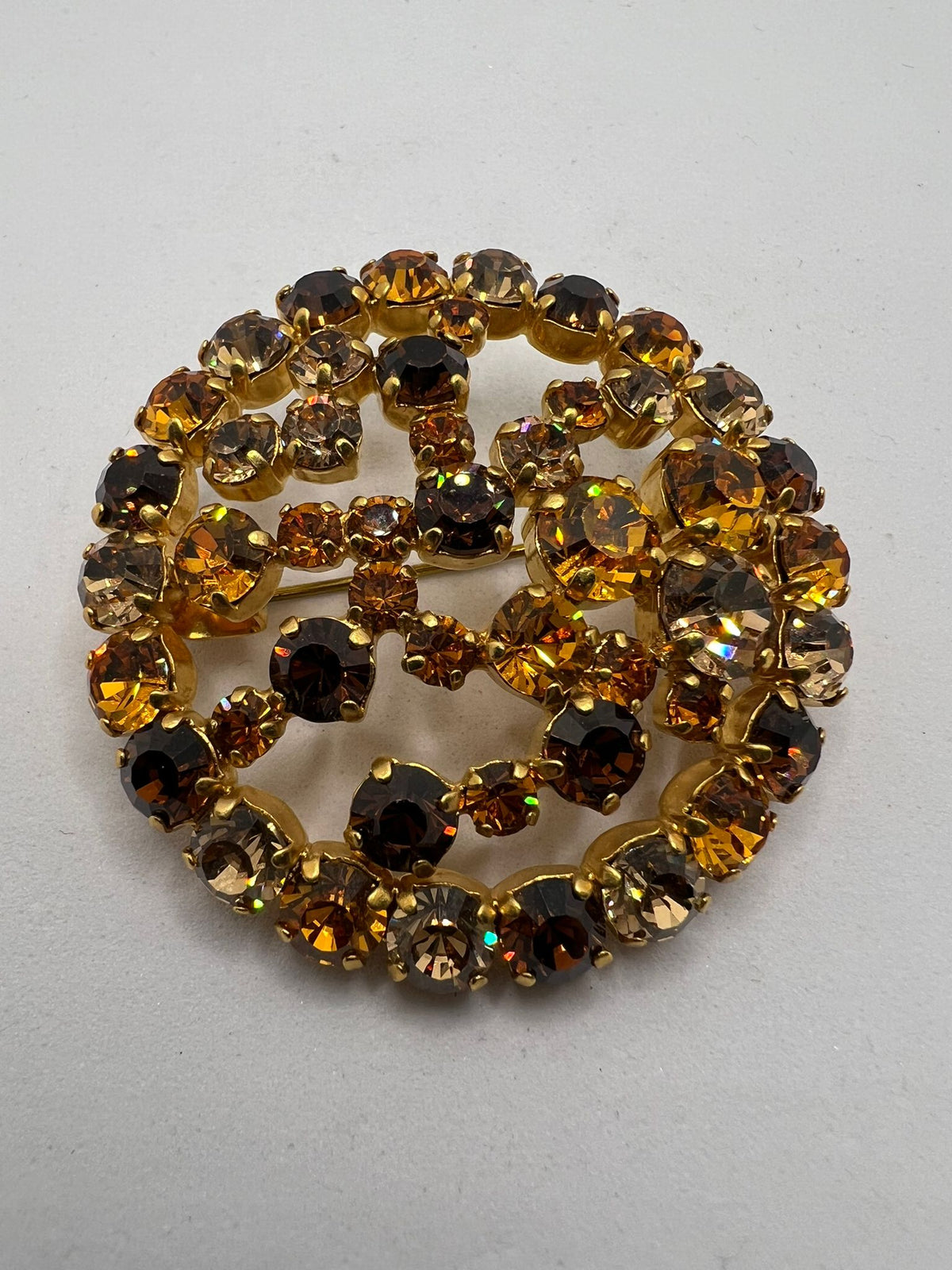 8859 Vintage Swarovski Kristallen Brosche 50mm