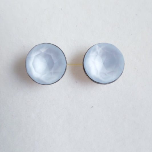3672 Vintage Ohrringe mit Swarovski Kristallen 9mm