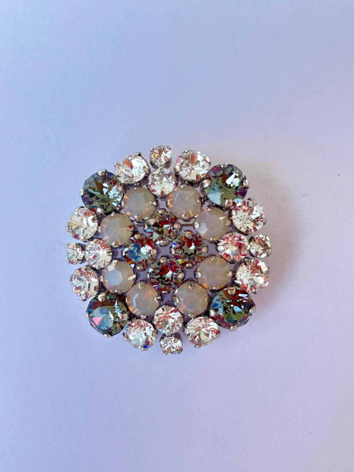 8456 Vintage Swarovski Kristallen Brosche 40mm