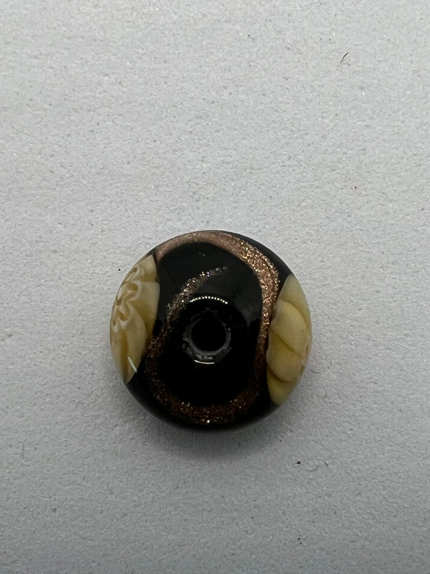 1107 Vintage Geplatztes Glas Perle 12mm