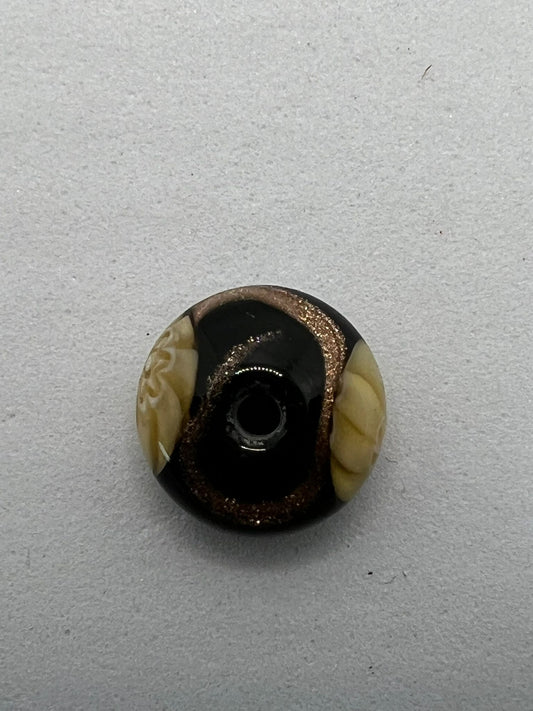 1107 Vintage Geplatztes Glas Perle 12mm