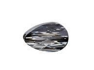 Swarovski® Beads Mini Drop Bead Silver Night 10x6mm