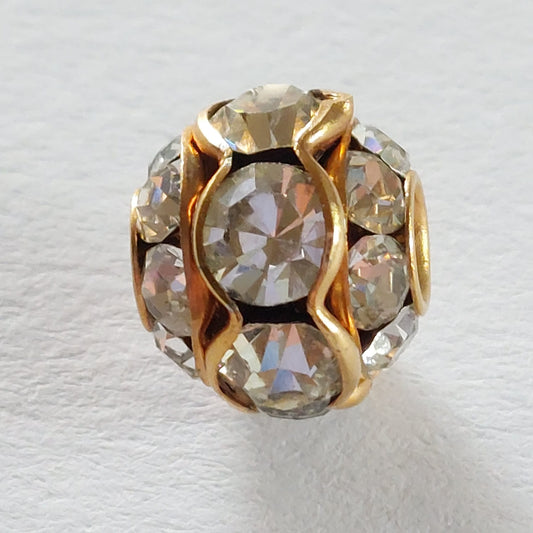 5133 Vintage Perle Zwischenteil Mit Swarovski Kristallen 9.5mm