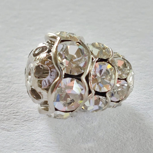 5112 Vintage Perle Zwischenteil Mit Swarovski Kristallen 14x11mm