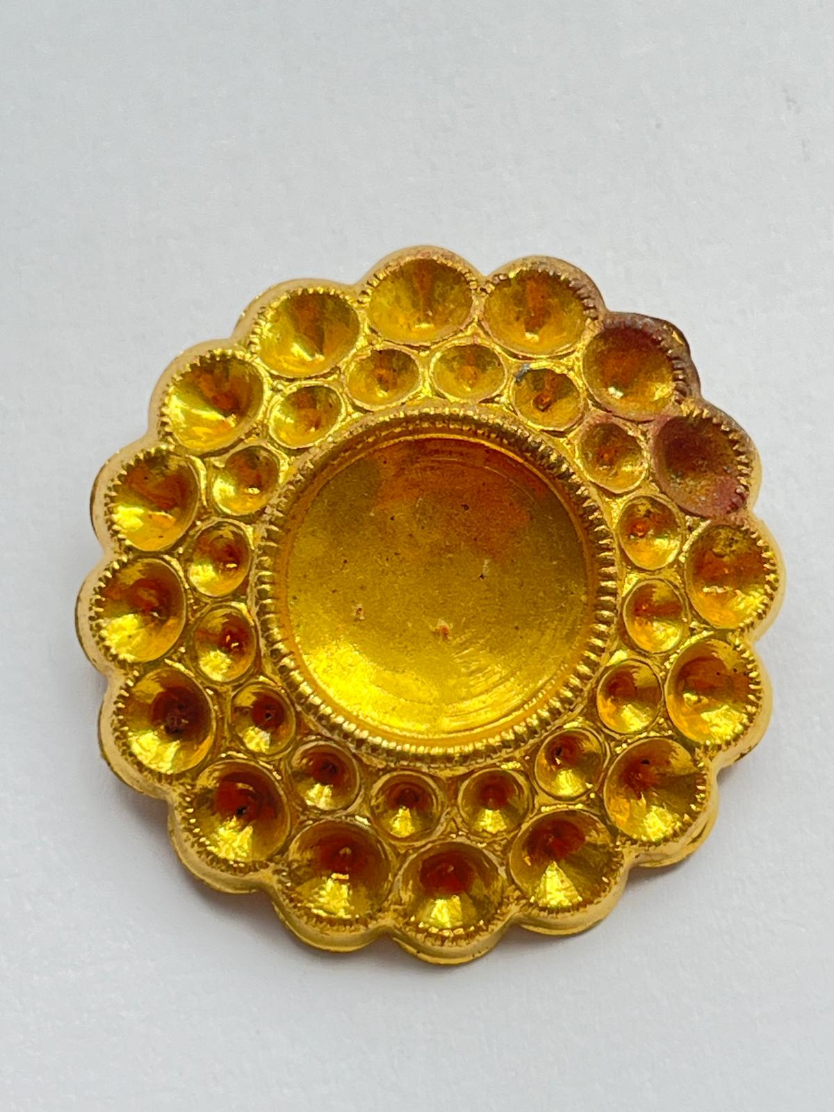 8635 Vintage Druckguss Leere Brosche 35mm