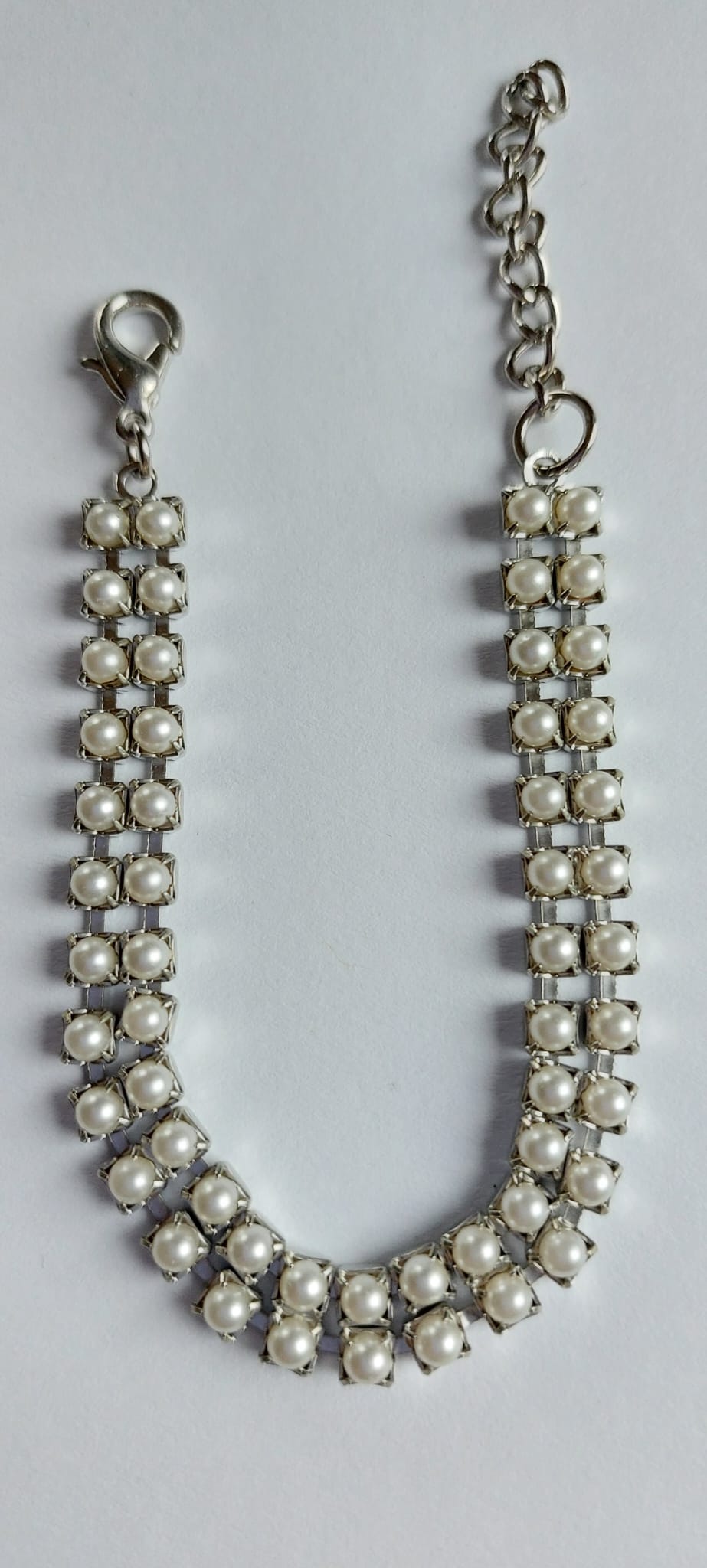 7990 Vintage-Armband mit Swarovski Perlen 16cm