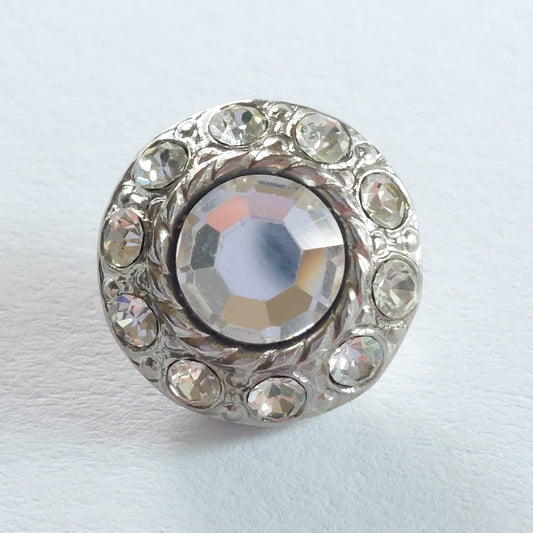 4182 Knopfe mit Swarovski Kristallen 18mm