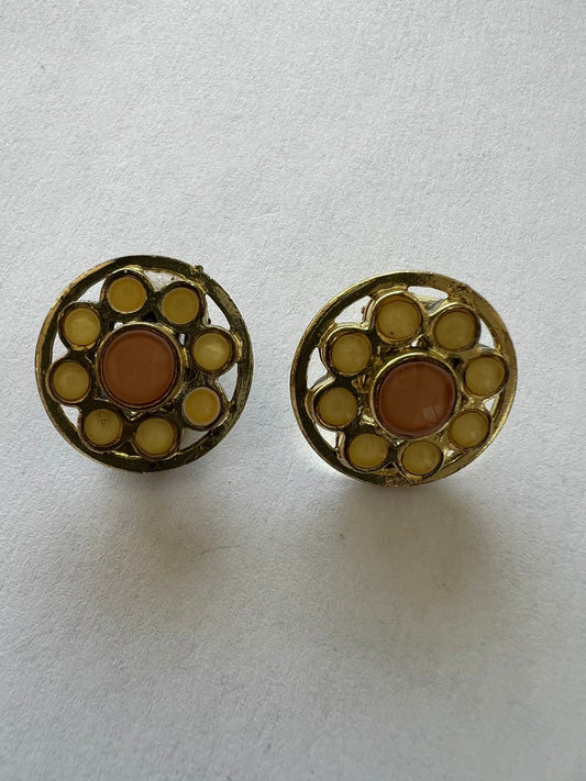 3011 Vintage Emaille Ohrclip 21mm