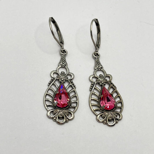 30642 Vintage Swarovski Kristallen Ohrhanger 34mm