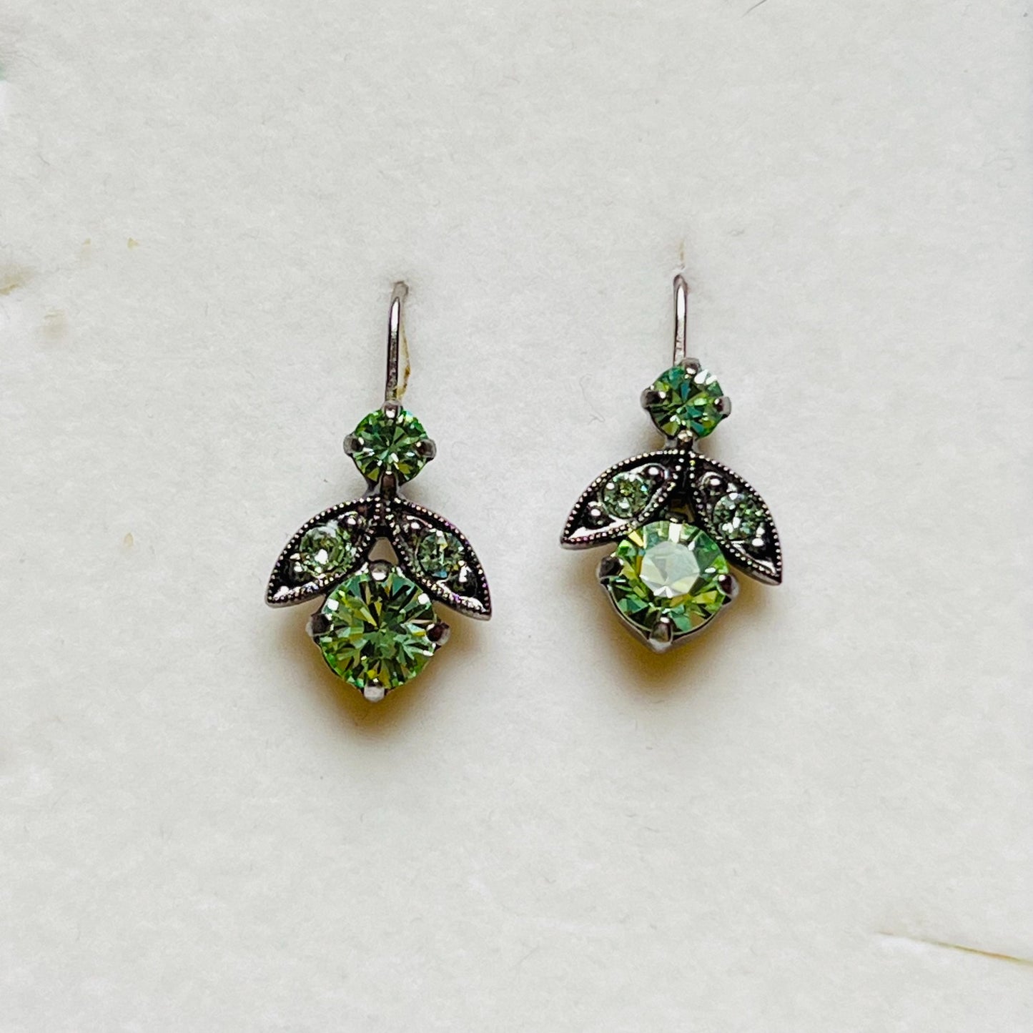 3942 Vintage Earring mit Swarovski Crystals 25mm