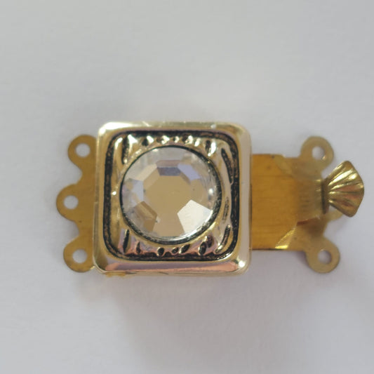 5228 Vintage Federverschluss mit Swarovski Kristallen 13,5×21mm