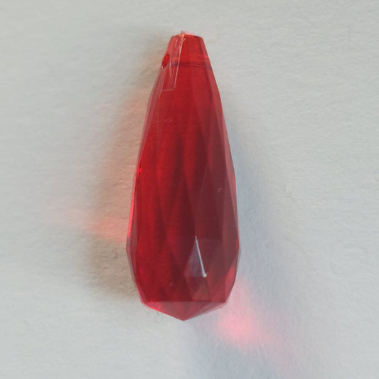 5546 Vintage Crystal Briolette Tear Anhänger Siam 19mm