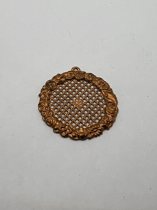 1223 Vintage Rhodium Anhänger 33mm