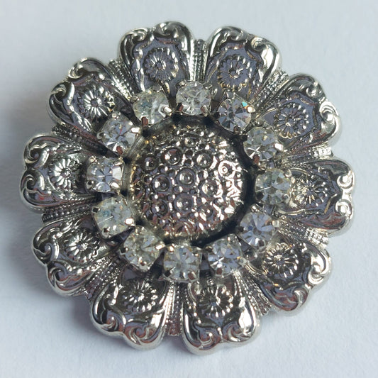 4049 Knopfe mit Swarovski Kristallen 43,5mm