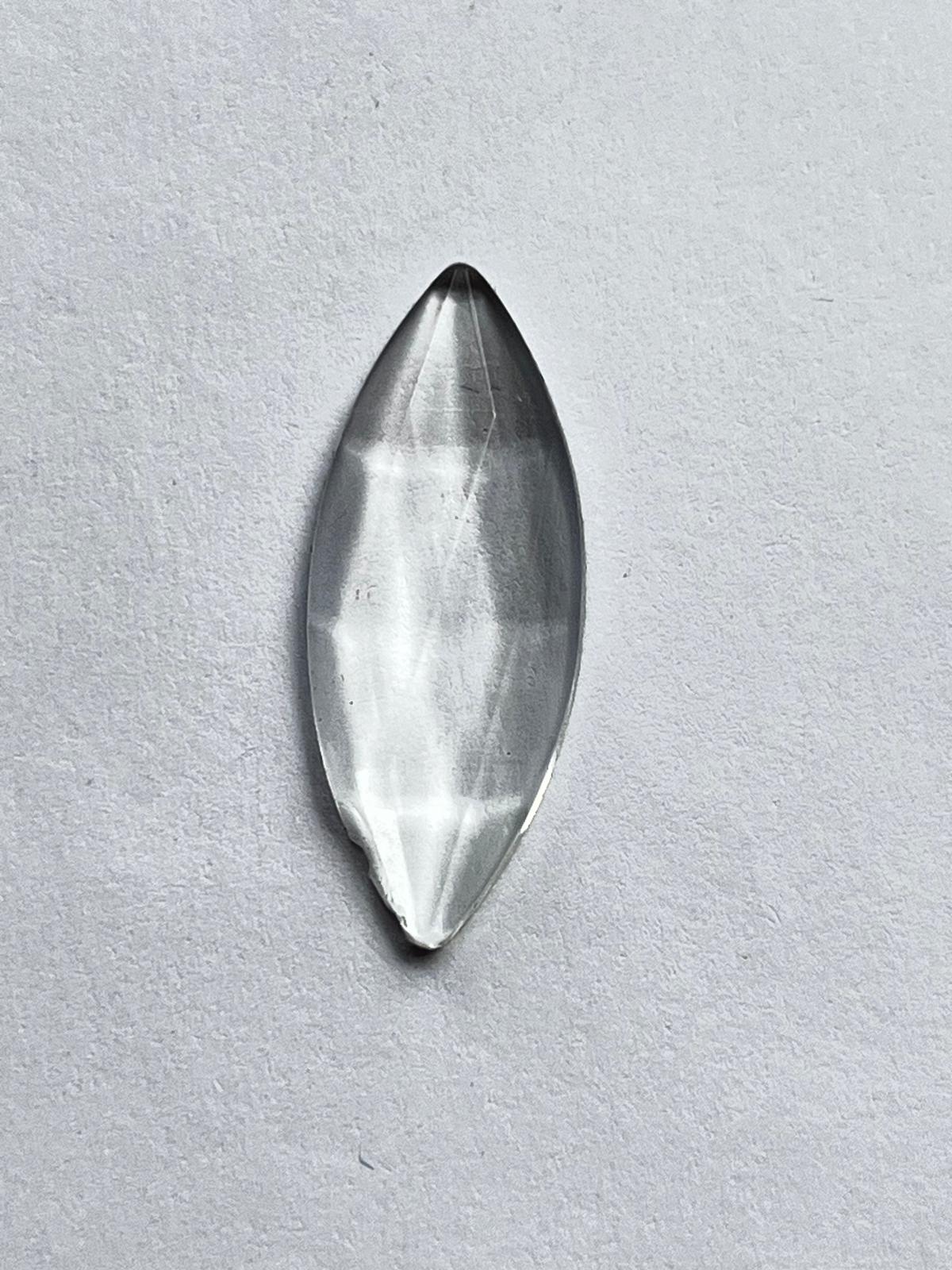 5830 Vintage Kunststoff Sphinx Eye Crystal Cut Cabochon 27mm