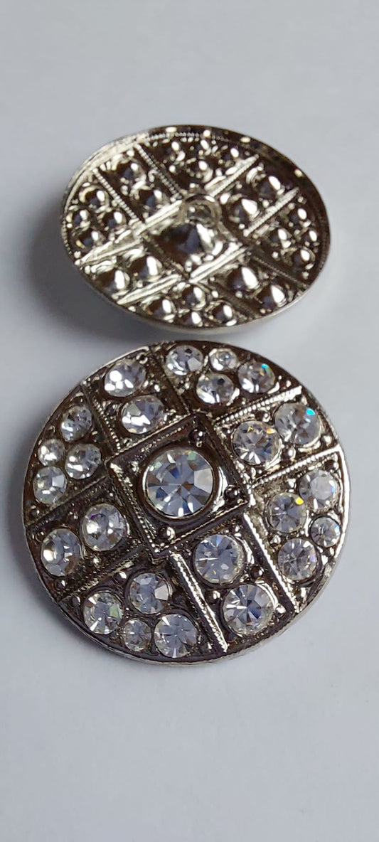 4020 Knöpfe mit Swarovski Kristallen 28mm