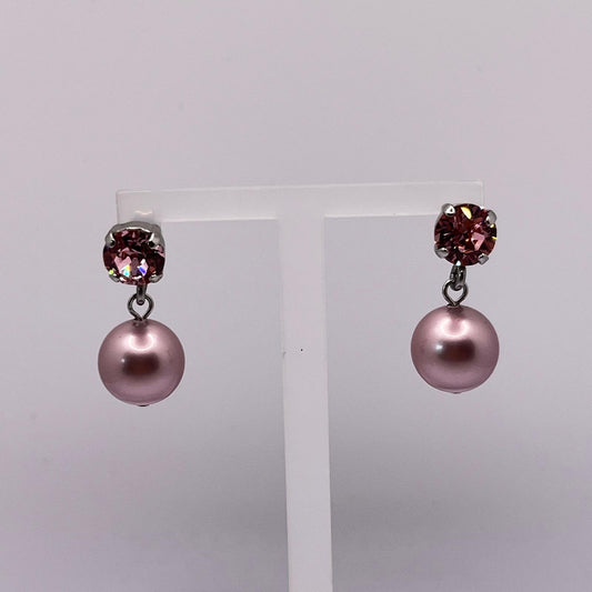 30743 Vintage Swarovski Kristallen Ohrstecker 25mm
