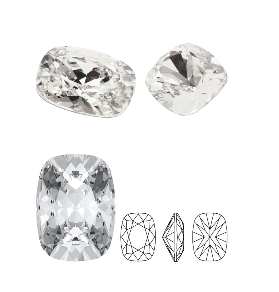 Swarovski® Fancy Cushion Square Crystal 14x10mm