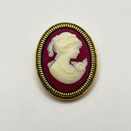 2449 Vintage Kamee Cabochon Schalhalter 37mm