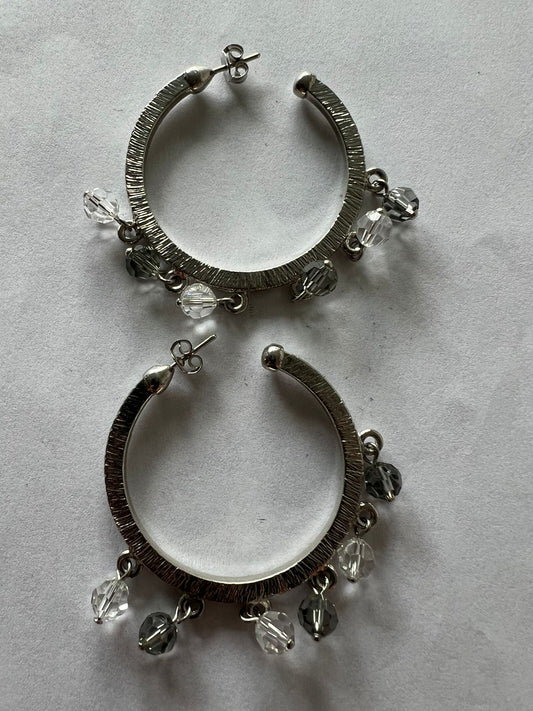 3122 Vintage Swarovski Kristallen Creolen Ohrringe 40mm