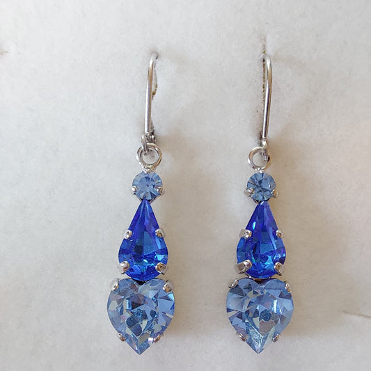 3815 Vintage Earring mit Swarovski Crystals