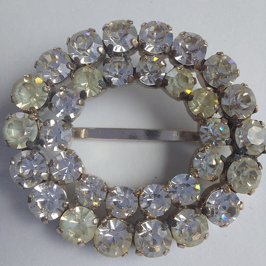 2006 Silberne Gürtelschnalle mit Swarovski Kristallen 45mm