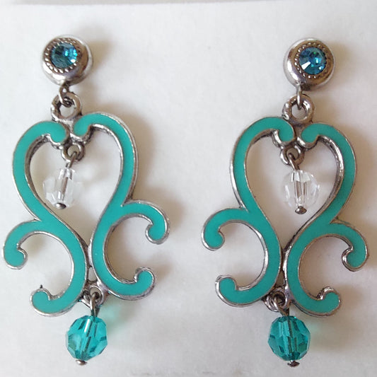 3835 Vintage Earring mit Swarovski Crystals