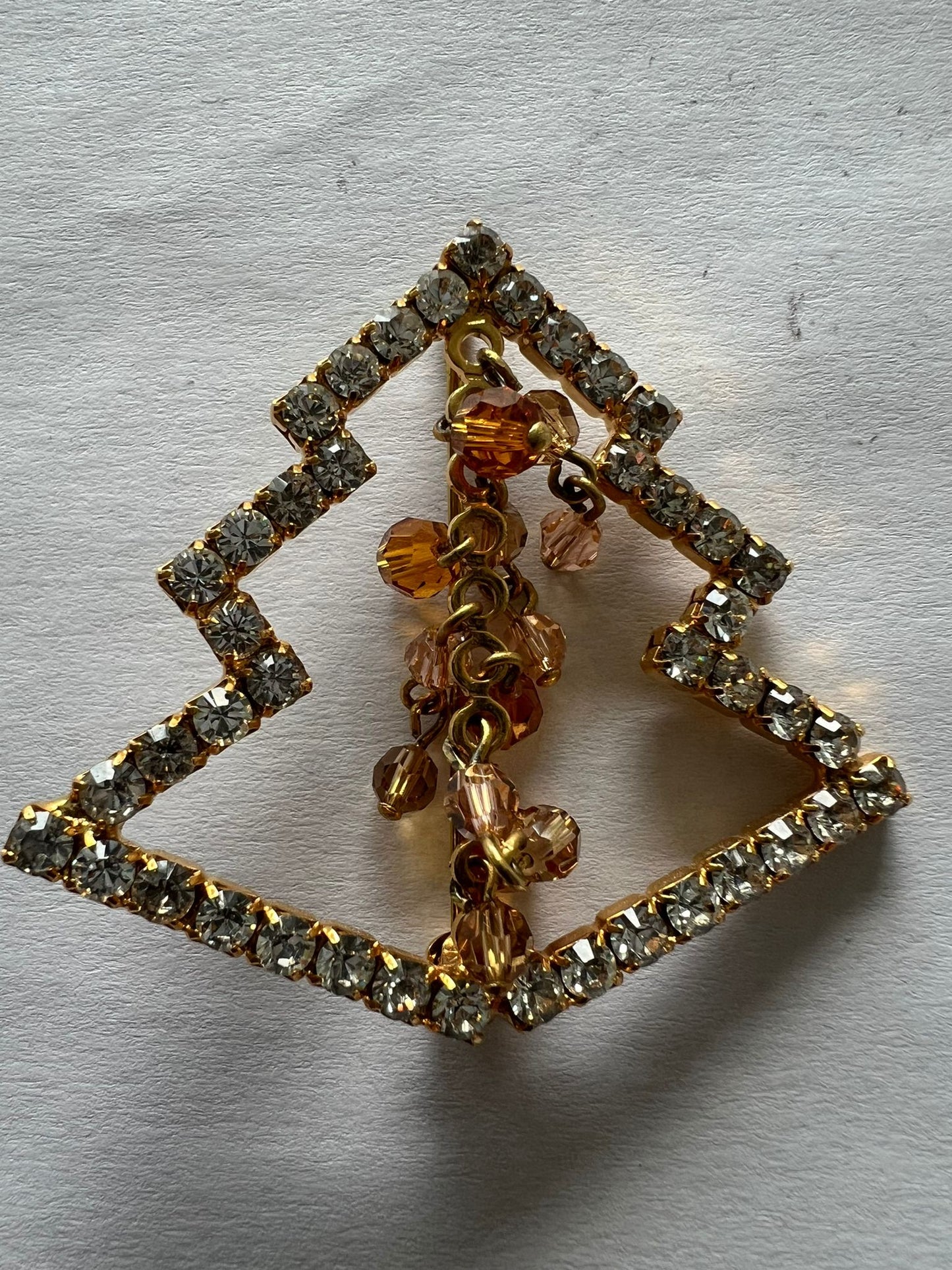 8634 Vintage Swarovski Kristallen Brosche 45mm