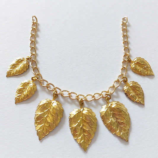 Vintage Blatt Trachten Schmuck 17cm