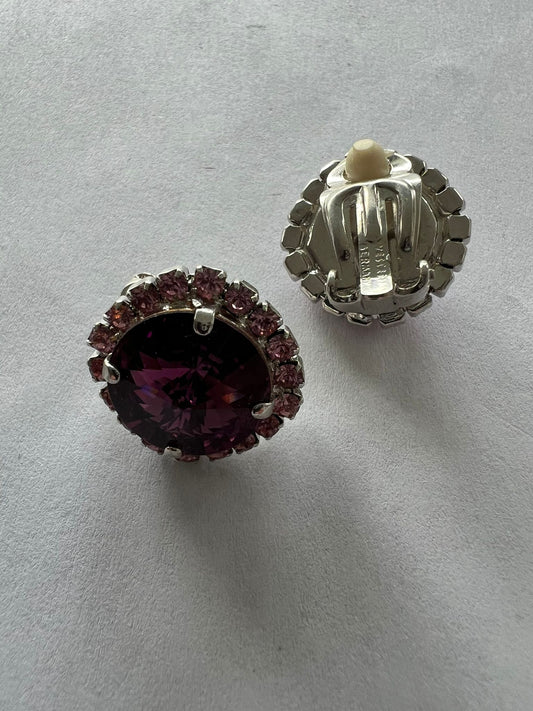 30006 Vintage Swarovski Kristallen Ohrhanger 19mm