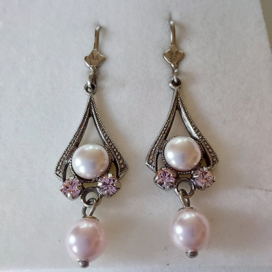 3822 Vintage Earring mit Swarovski Crystals