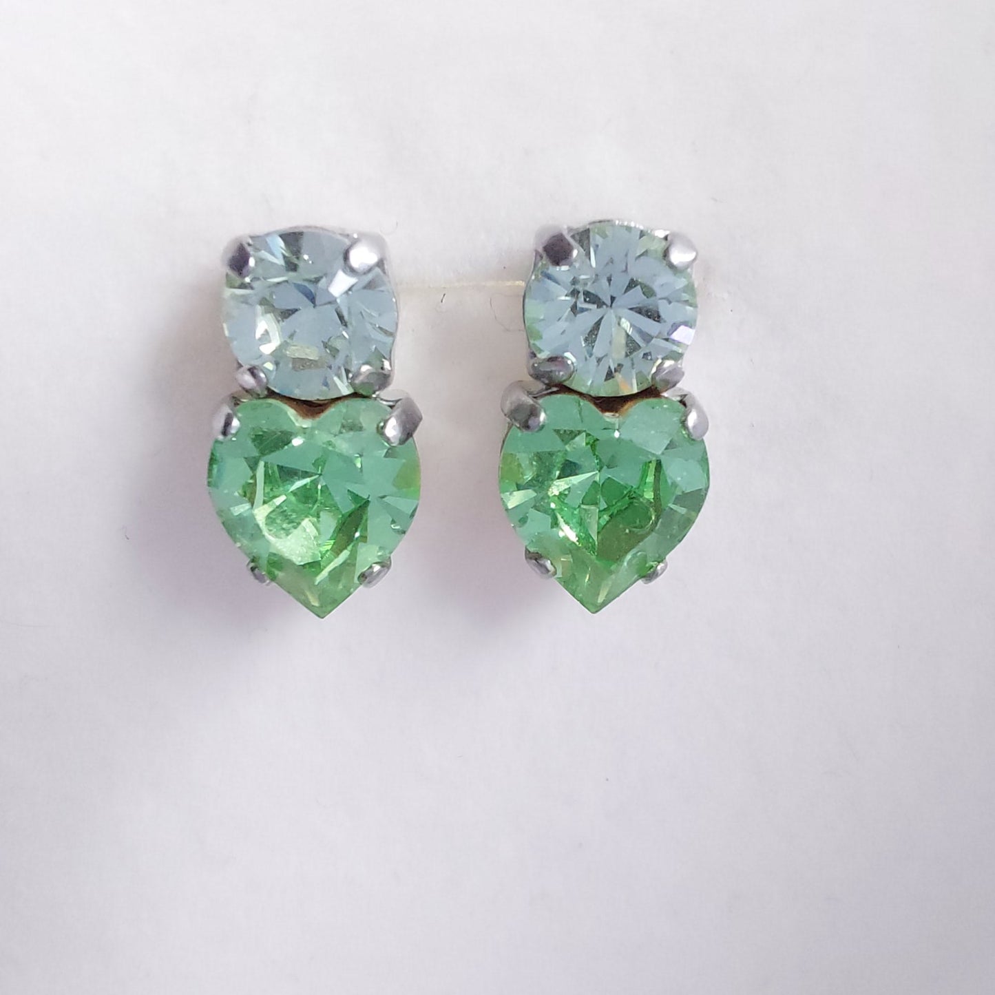 3467 Vintage-Ohrringe mit Swarovski Kristallen 15mm