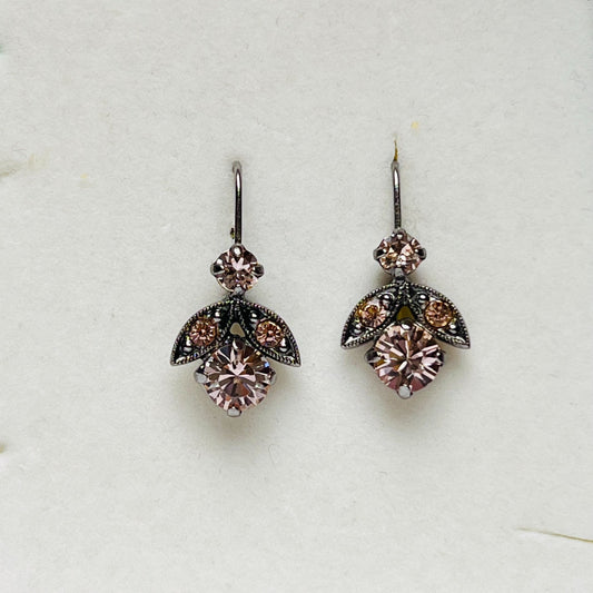 3940 Vintage Earring mit Swarovski Crystals 25mm