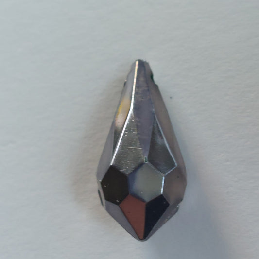 5509 Vintage Jet Hematite Briolette Drop Anhänger 21mm