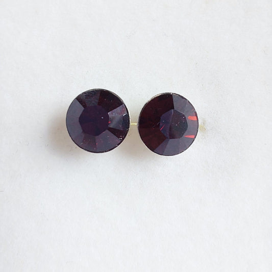 3653 Vintage Ohrringe mit Swarovski Kristallen 9mm