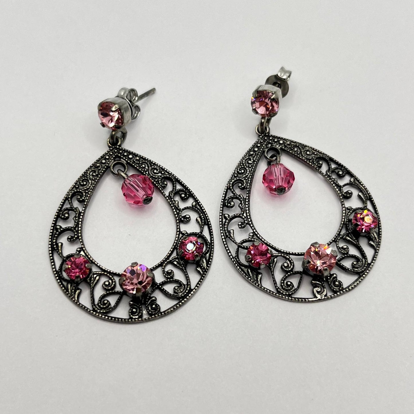 30673 Vintage Swarovski Kristallen Ohrhanger 42mm