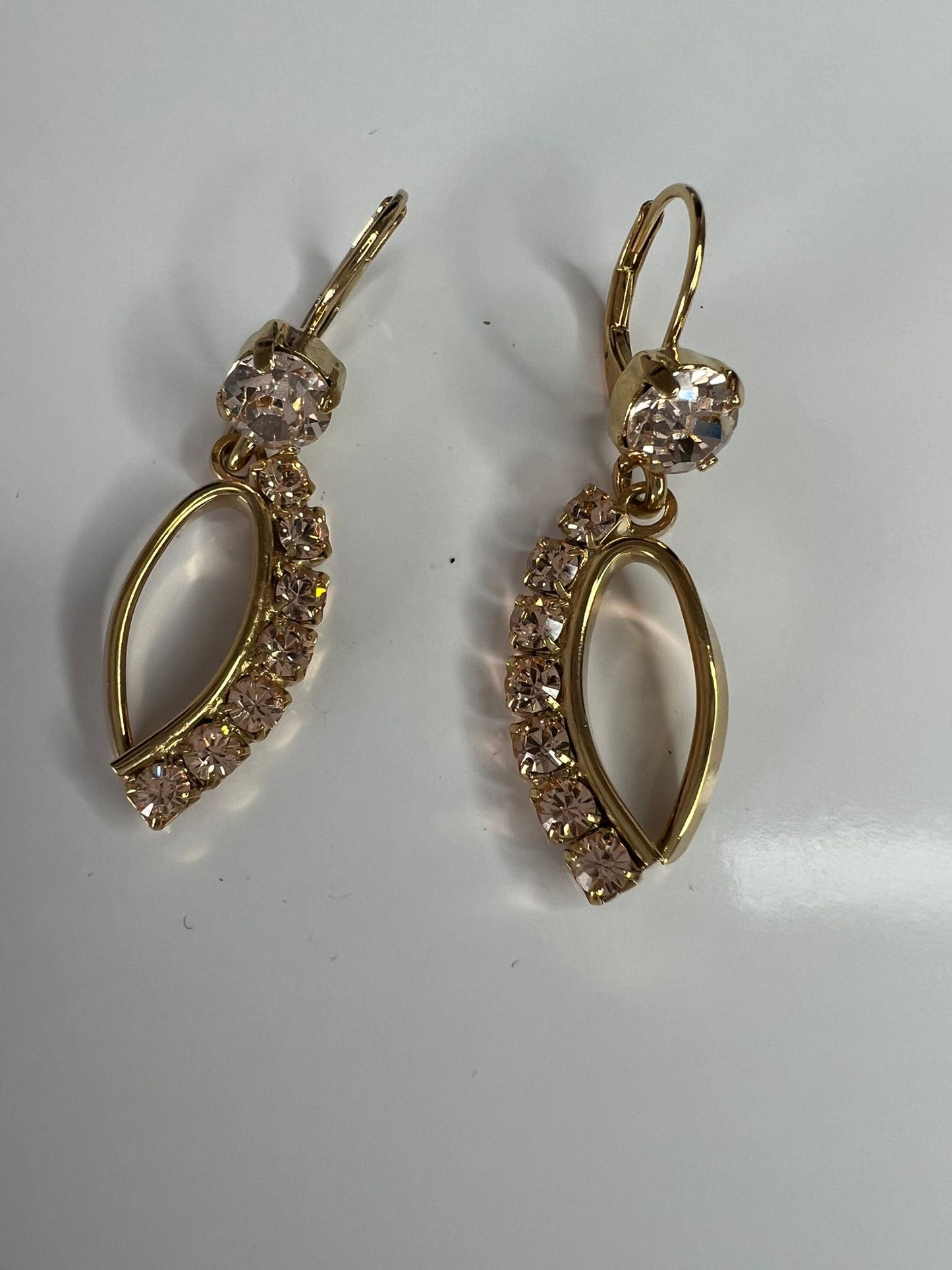 30409 Vintage Swarovski Kristallen Ohrhänger 23mm