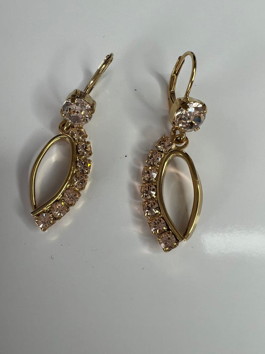 30409 Vintage Swarovski Kristallen Ohrhänger 23mm