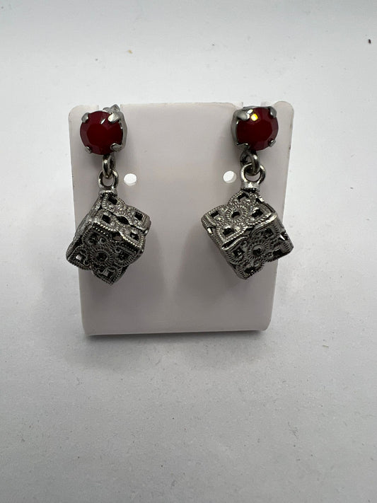 30595 Vintage Swarovski Kristallen Ohrhanger 8mm