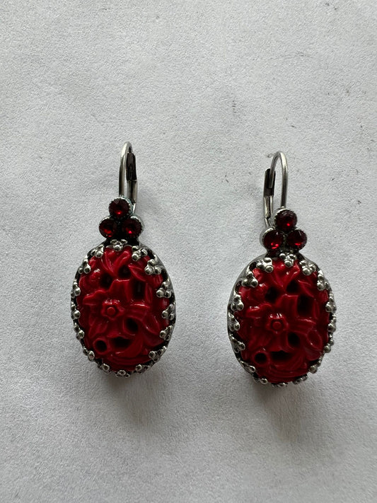 3132 Vintage Swarovski Kristallen Ohrhanger 24mm
