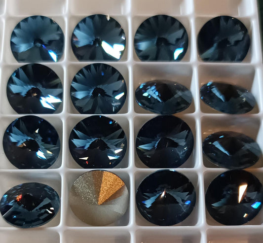 Swarovski® Rivoli Denim Blue 10mm