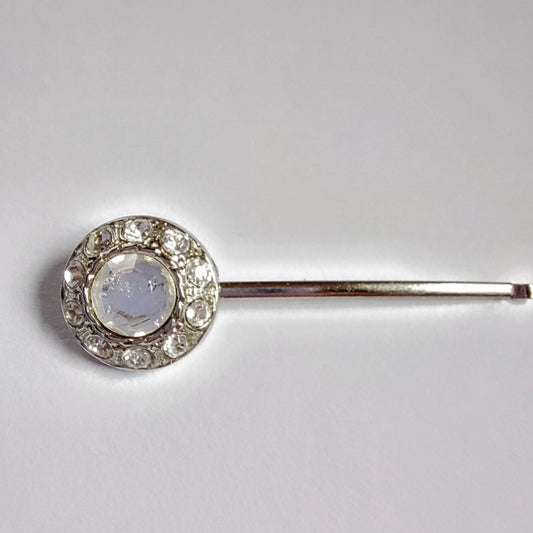 5025 Vintage Haarnadel mit Swarovski Kristallen 48mm