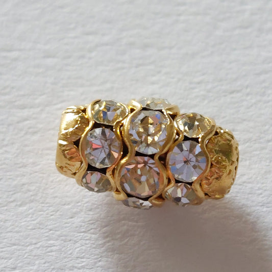 5093 Vintage Perle Zwischenteil Mit Swarovski Kristallen 12×7,4mm