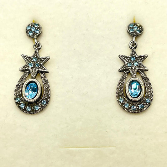 30634 Vintage Swarovski Kristallen Ohrhanger 27mm