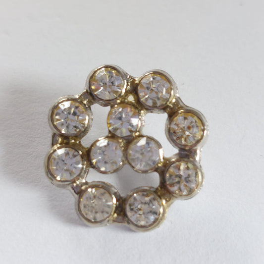 4157 Knopfe mit Swarovski Kristallen 15mm