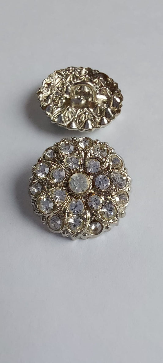 4006 Knöpfe mit Swarovski Kristallen 16mm