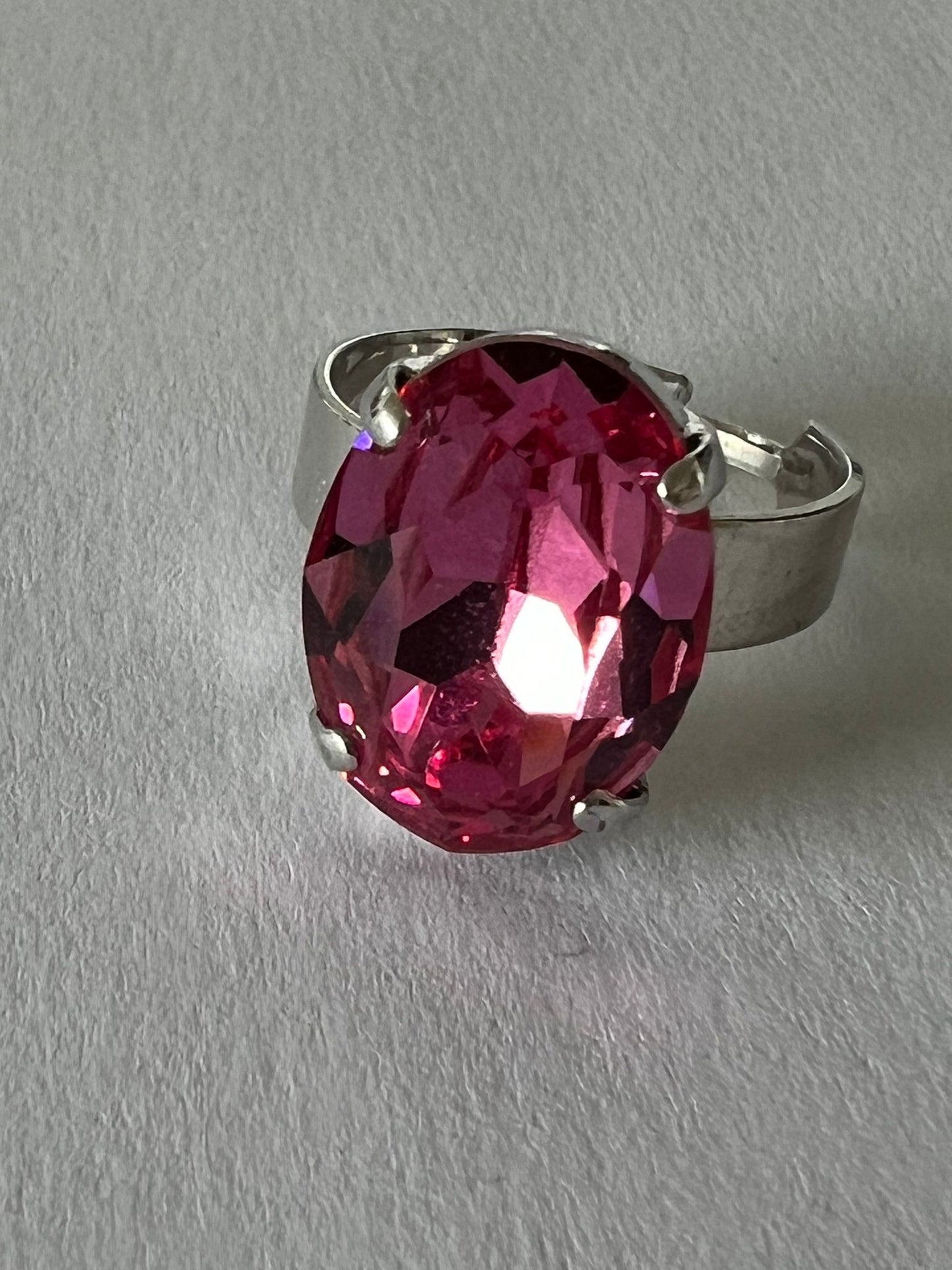 9750 Vintage Swarovski Kristallen Ring 17mm