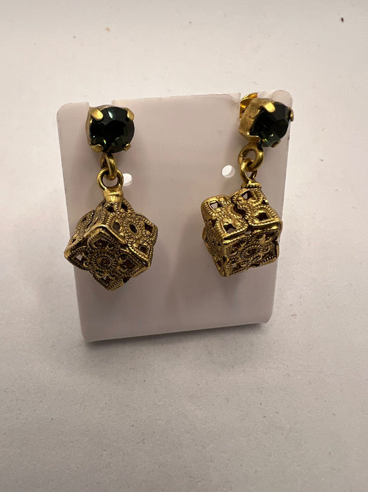 30596 Vintage Swarovski Kristallen Ohrhanger 8mm