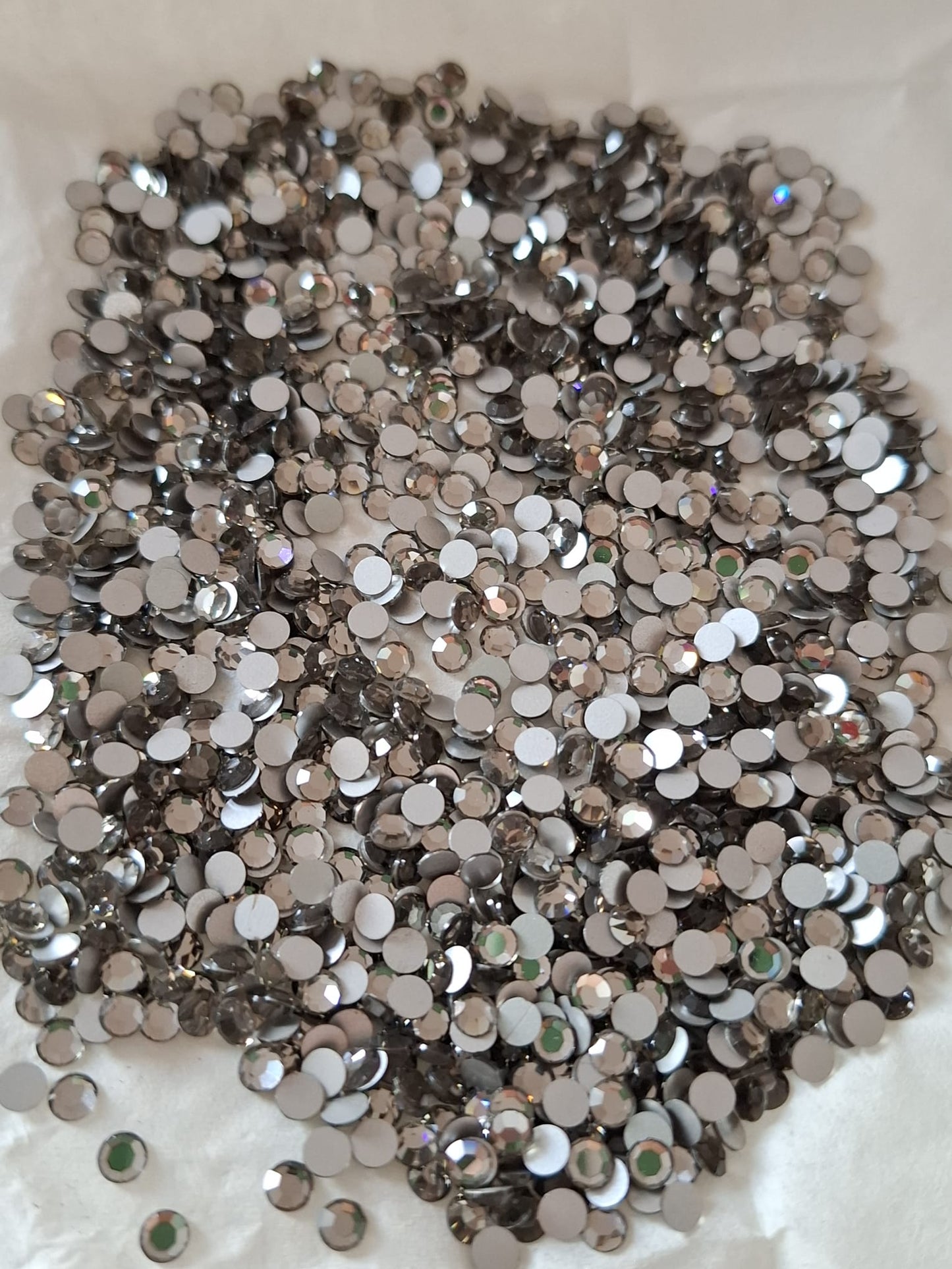 Swarovski® Vintage Flatback Black Diamond Silver Foiled SS16